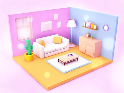 3D room 3d candy pink pinkycolor room