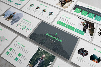 Mangrove - Adventure Powerpoint Template business presentation clean finance investor lookbook minimal pitchdeck powerpoint template presentation slides
