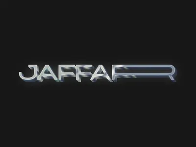 Jaffar Chrome 1980s 80s 80s style branding chrome chrometype design logo metal minimal photoshop retro retrofuturism retrowave syntwave typography vaporwave vector