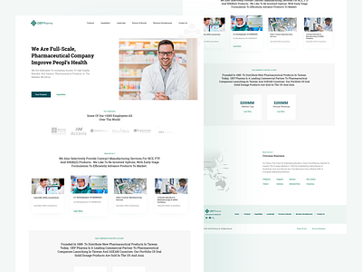 OEP Pharma Website 🧪 branding color company design figma flat green homepage pharma sans sanserif serif serif font ui ux