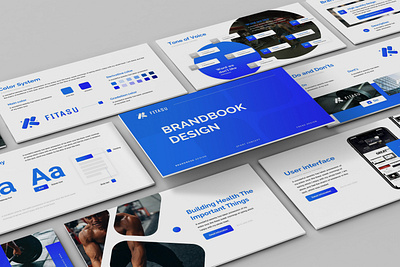 Fitasu - Brandbook Powerpoint Template branding business presentation clean design illustration lookbook minimal pitchdeck simple slides