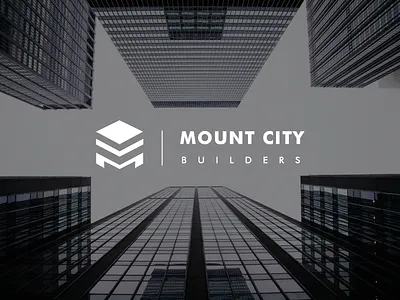 Negative Space Logo - Mount City branding builders building logo construction design flat design illustration logo logo design minimal negative space real estate trending uiux vector