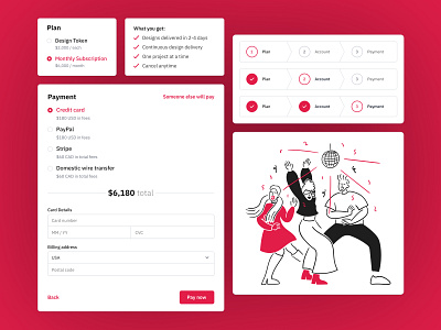 Payment flow design components design components ecommerce figma payments payments flow product design subscription ui ui design