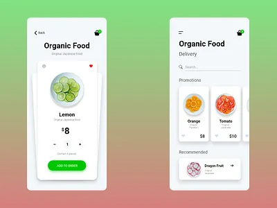 Organic Food App adobe xd app app design figma interface design mobile mobile app design prototype screen shot ui uidesign uiux uxdesign wireframe
