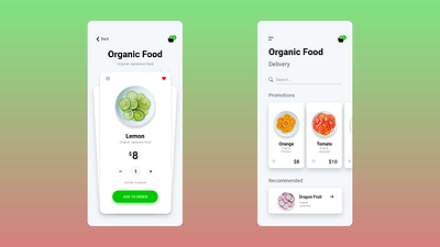 Organic Food App adobe xd app app design figma interface design mobile mobile app design prototype screen shot ui uidesign uiux uxdesign wireframe