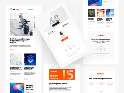 FXOpen - Email Template branding design email template figma forex trading newsletter typography