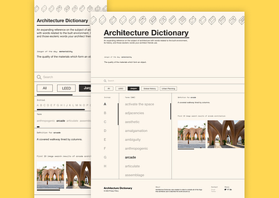 Architecture Dictionary architecture design dictionary ux web