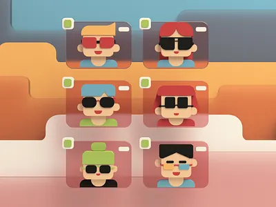 Video conference 3d call illustration webdesign zoom