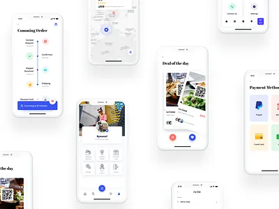 Eatme - Food Delivery App bank card banking booking app branding deal design food app food delivery food ordering home illustration onboarding payment profile sign in tab bar ui ui design ui kit wallet app