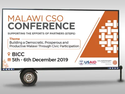 Conference banner advertising banner billboard brand identity branding brochure corporate creative flyer graphic design illustrator mockup photoshop poster psd template theme usaid visual communication