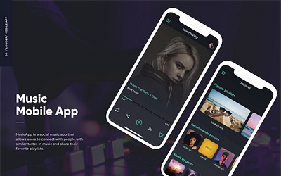 Music app app dark theme design music app music player ui ui design ux ux design uxui