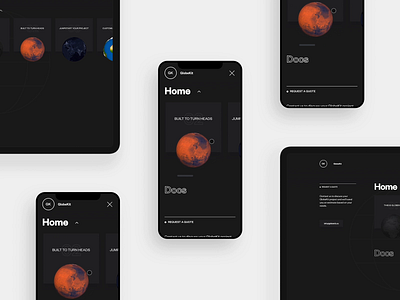 GlobeKit - Responsive Menus animation clean design globe interactive interface layout menu minimal mobile responsive transition ui ux web design webgl website