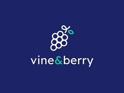 Daily Logo Challenge : Day 17 - Vine & Berry brand identity branding creative daily dailylogochallenge dailylogochallenge17 design geometric logos logodesignchallenge logotype logotypes vine visual identity