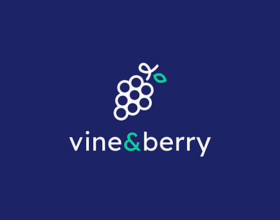 Daily Logo Challenge : Day 17 - Vine & Berry brand identity branding creative daily dailylogochallenge dailylogochallenge17 design geometric logos logodesignchallenge logotype logotypes vine visual identity