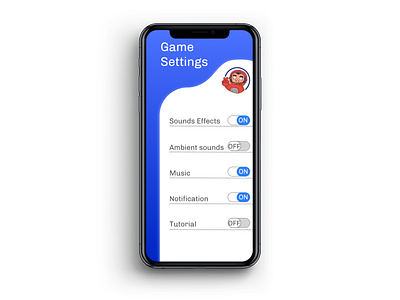 Game Settings app app design dailyui dailyui007 design designer game settings settings page