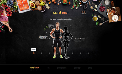 KETO DIET homepage app creative design icon illustration keto ketogenic typography vector web web development company