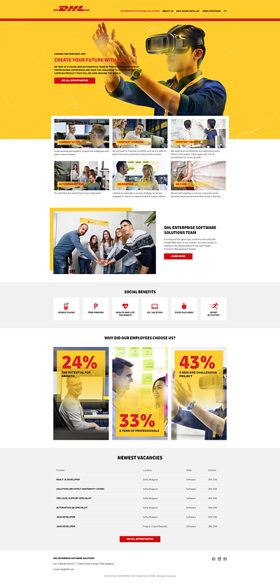 DHL Enterprise software solution website for DHL Bulgaria creative creative design dhl ui ux web development company webdesign website