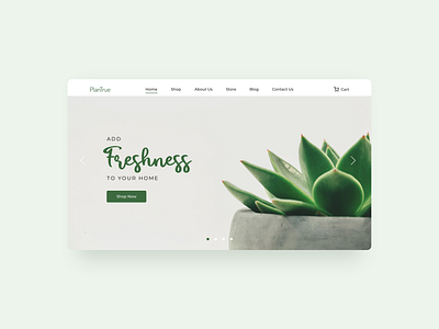 Daily UI 053 Header Navigation daily ui 053 dailyui figma design header home page landing page navigation navigation bar plants plants website ui ui ux ux website ui website ui design