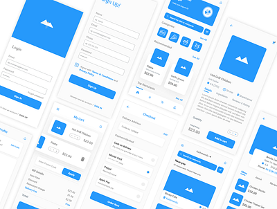 Food Ordering App Wireframe adobexd app app design food app wireframe online food order ui ux wireframe wireframe design wireframe page wireframes