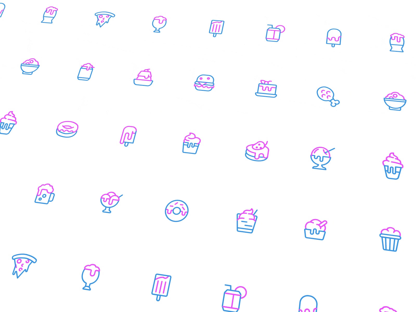 Icon collection animation design flat icon illustration sketch ui