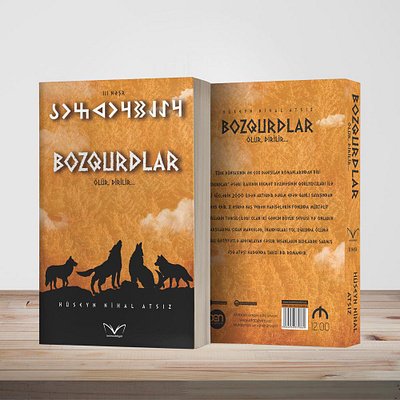 Bozqurdlar kitab üz qapağı dizaynı adobe book design illustration typography vector