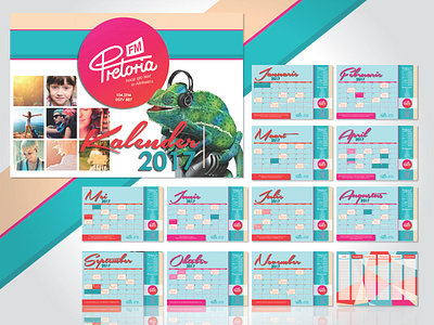 Pretoria FM Calendar 2017 2017 branding calendar chameleon design dj fm music pretoria fm radio sound wall calendar design