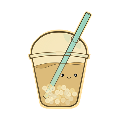 Kawaii food study - Bubble Tea illustration kawaii illiustration procreate