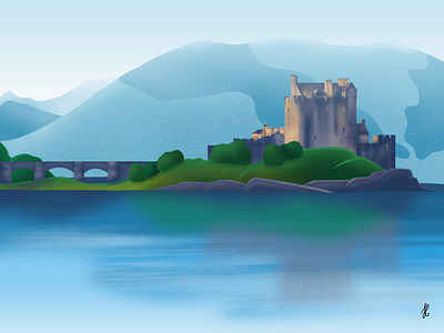 Travel to Scotland art design designer digital art digital painting graphic design graphic designer illustraion illustrator landscape landscape illustration procreate procreate brushes road trip scotland sell shop travel trip webdesigner