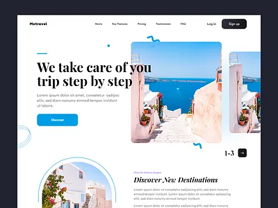 Home Page UI Design design graphic design hero home page iser interface landing page minimal ui sketch tourist website travel website trip website ui ui design ui ux design uiux user experience ux design web ui webdesign website