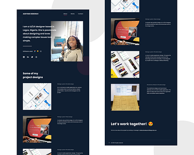 Website design design figmadesign portfolio portfolio design website design