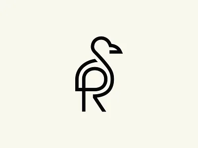 raven letter R letter lettering lettermark letters r raven