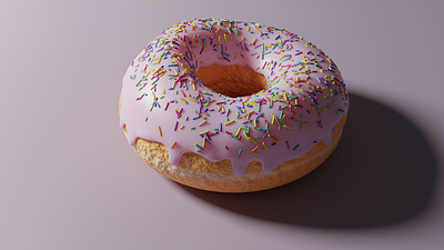 Donut with Icing 3D modling blender blender 3d branding design illustration vector