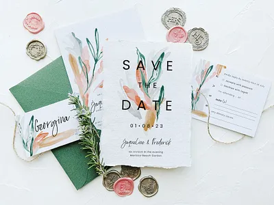 Velvet Jade & Peach Wedding Suite brush diy template floral graphic design illustration invitation card invitation template peach rsvp save the date velvet jade watercolor wedding wedding invitation