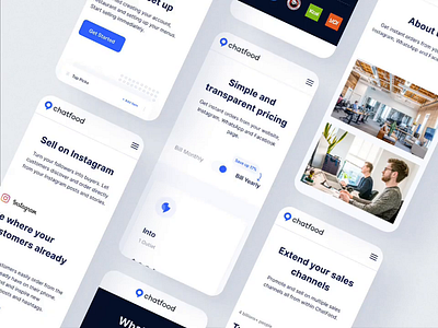 ChatFood - mobile version for website analitycs b2b b2c delivery facebook food google instagram marketing order order management product design restaurant social network ui ux user experience userinterface web design website