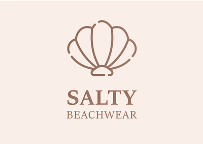 SALTY Beachwear beachwear branding design flat icon icons logo logo design logo designer logo maker logodesign shell shell design