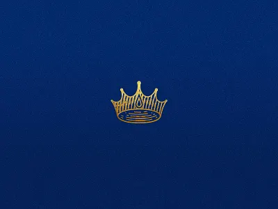 Crown 👑 badge blue branding crown design emboss engrave golden icon identity illustration label logo logotype monarch