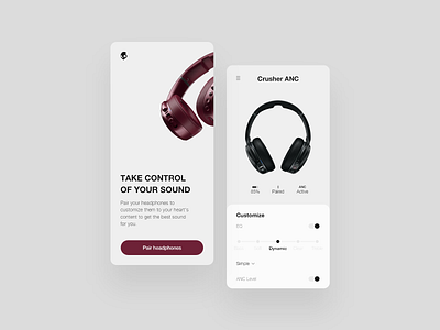 Skullcandy android app app design apple audio branding clean colour design flat heaphones minimal modern photography skullcandy sound ui ui design ux white space