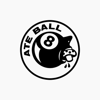 Logo Design for Ateball 8ball branding design eating graphic design logo logo design branding mushroom mycology vector