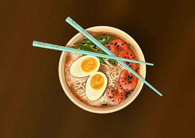 Ramen design flat design freelance designer freelance illustrator graphic design graphic designer illustration illustrator procreate