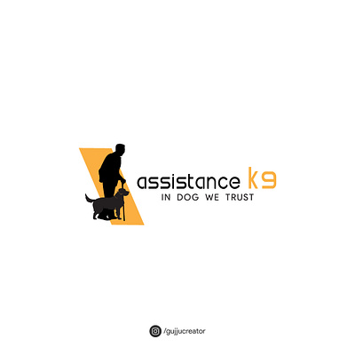 ASSISTANCE K9 branding branding and identity branding design design flat illistrator logo minimal vector