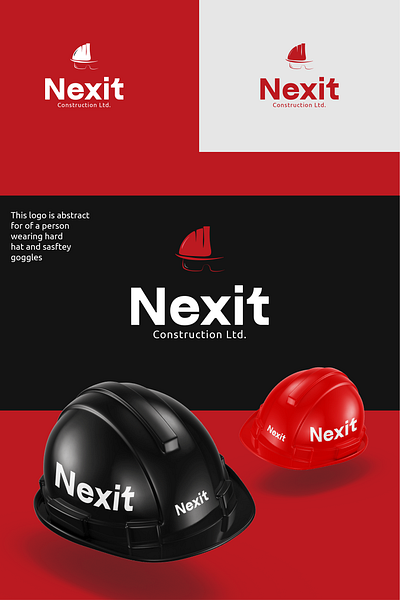 Construction company logo brand identity branding branding design construction construction logo cool logo design edgy logo grahic design graphicdesign logo logo design logo unit logodesign logounit negative spacing red and black vector