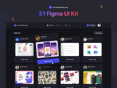 Web Service - Free Figma UI Kit app app design dark theme dark ui dashboad design figma free freebie interface light theme mobile ui promotion service ui ui elements ui kit ui8 ux