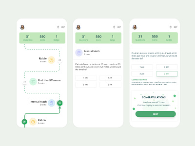 Gamification app appdesign game game design gamification gamify minimal mobile design mobile ui user interface visual design