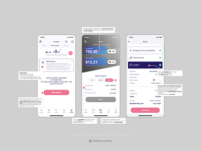 UX Analyze of Real Financial App. Design expertise Remit account app app design bank transfer banking bankingapp design expertise finance app financial app ios app mobile app online banking remit send money transfer ux analyze ux analyze ux design ux expert ux testing