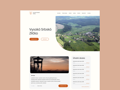 Village website - Vysoká Srbská ui uidesign village website design