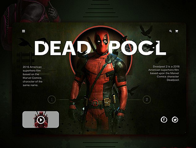 DeadpoolDesign branding cartoon creative dailyui deadpool design designs graphic graphic design graphicdesign hollywood inspiration landing page movie poster movies ui web webdesign website website design