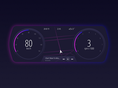 Daily UI:: 034 - Car Interface app car car dashboard car interface dailyui design ui