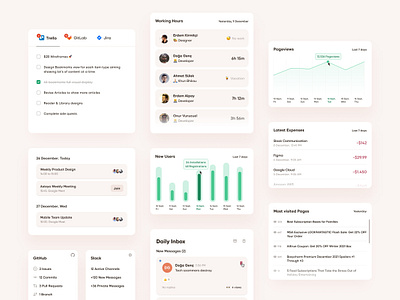 B2B and Personal Dashboard b2b components dashboard flat graphs stats tasks team stats todo ui