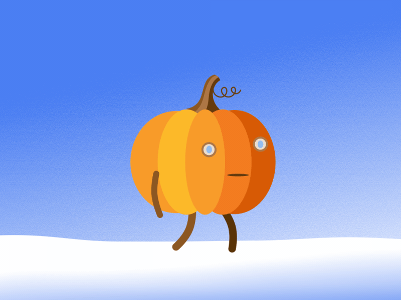 Pumkin character animation 2d animation aftereffects animation art character character animator gradient graphic illustration motion design