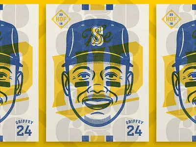 Ken Griffey, Jr. - The Kid art baseball design face illustration ken griffey jr portrait poster print sports typography vector